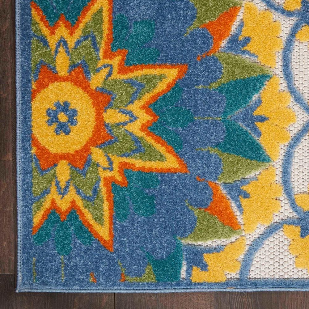 Nourison Aloha 2&#39;8&quot; x 4&#39; Blue, Yellow, Orange, Green and White Indoor/Outdoor Area Rug, , large