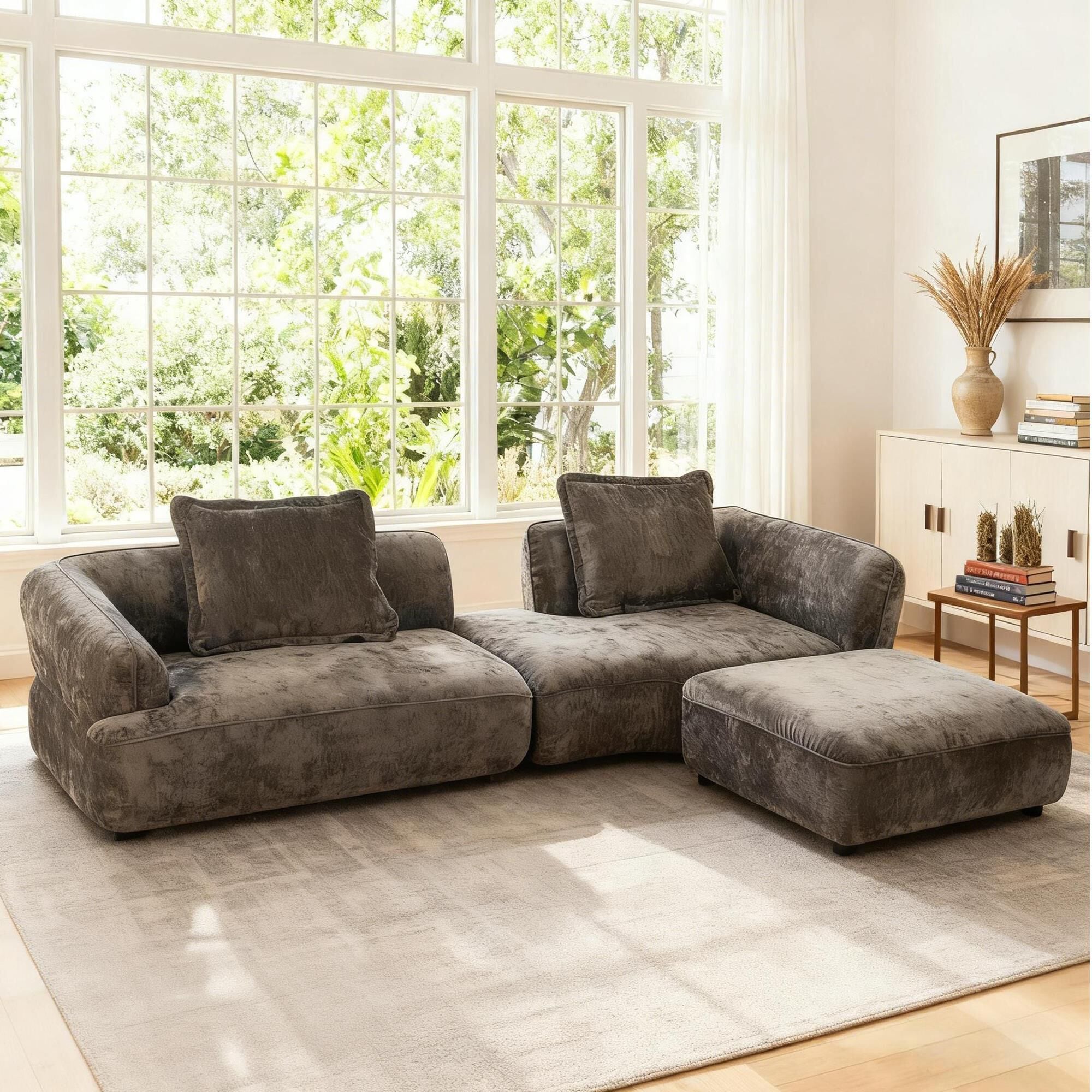 Hearth and Haven 2-Piece Right Facing L-Shaped Sectional Sofa with