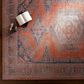 Surya Colin 9"3" x 12" Burnt Orange, Blue, Pale Blue and Tan Area Rug, , large