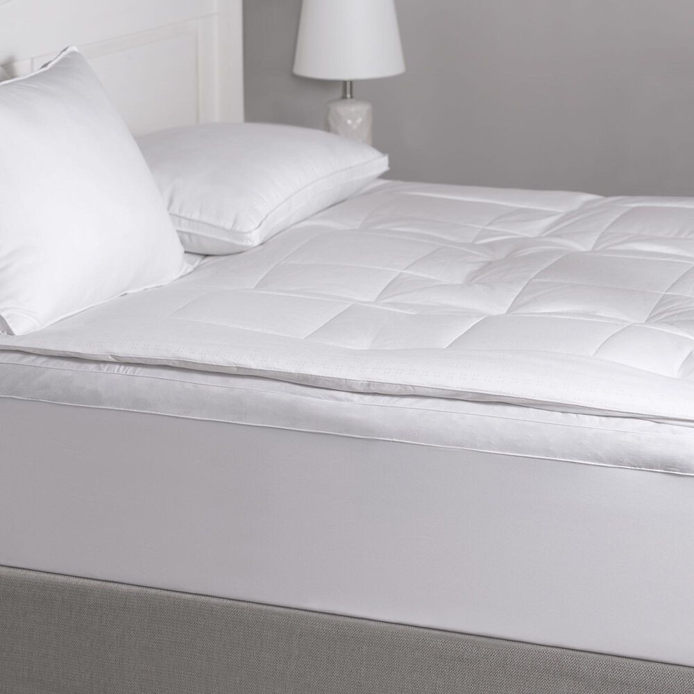 Allied Home Twin Feather Mattress Topper in White, , large