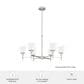 Hunter Xidane 6-Light Chandelier in Brushed Nickel, , large