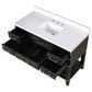 Lexora Home Norwalk 48" Single Bathroom Vanity in Black Oak with White Cultured Marble Top and Rectangular Sink, , large