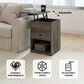 HOMLUX 1-Drawer Lift Top Nightstand in French Oak Grey, , large