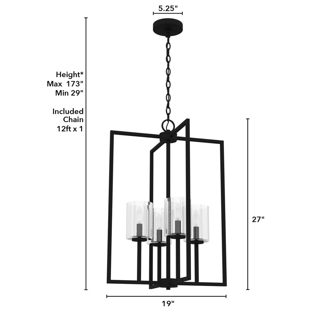 Hunter Kerrison 4-Light Small Foyer Pendant in Natural Iron, , large
