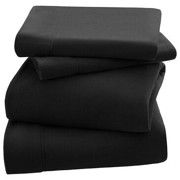 Hampton Park 3M Scotchgard Micro Fleece 3-Piece Twin Sheet Set in Black, , large