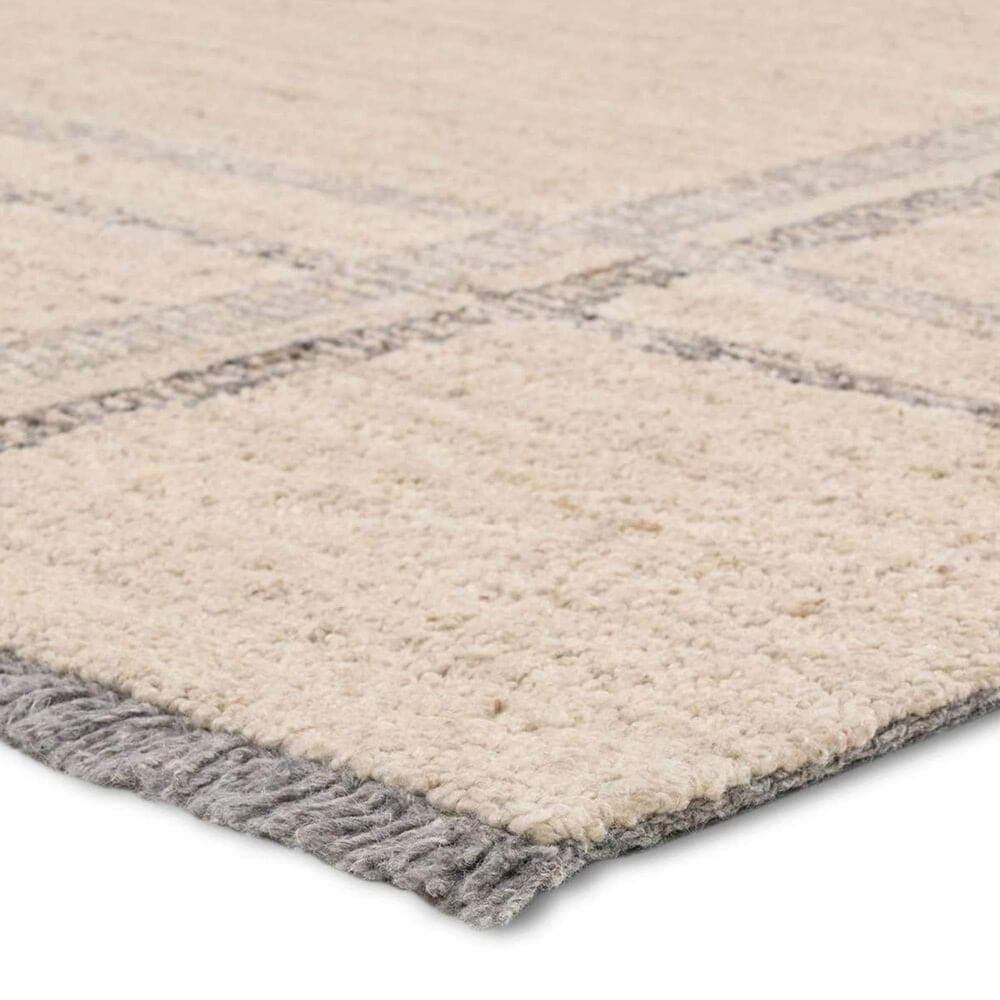 Jaipur Hadi Bilal 8&#39; x 10&#39; Pumice Stone, Humus, Frozen Dew, Fog and Almond Milk Area Rug, , large