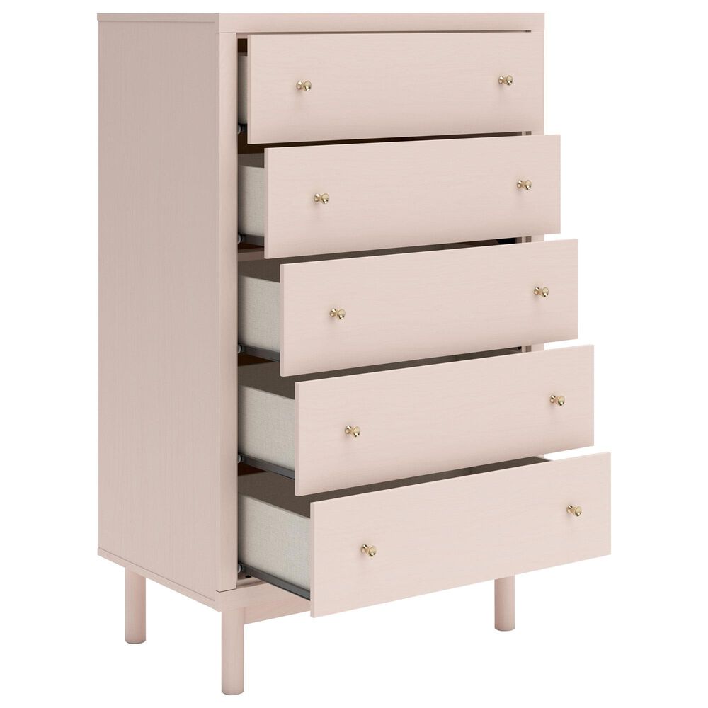Ashley Wistenpine 5-Drawer Chest in Blush, , large