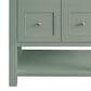 James Martin Vanities Breckenridge 30" Single Bathroom Vanity in Smokey Celadon with 3 cm Charcoal Soapstone Quartz Top and Rectangular Sink, , large