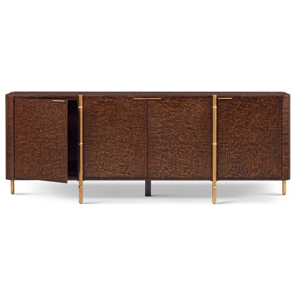 Theodore Alexander Kesden Sideboard with Leg in Pyramid Brown and Satin Brass, , large