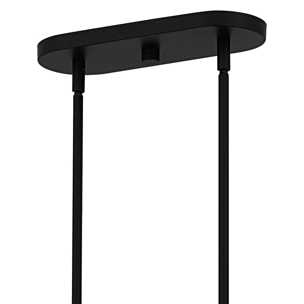 Quoizel Cleo 3-Light Linear Chandelier in Matte Black, , large