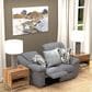 Catnapper Trifecta Power Reclining Rocking Loveseat in Smoke, , large