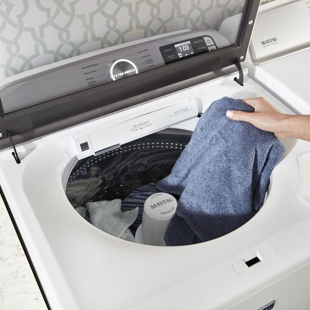 Maytag 5.2 Cu. Ft. Top Load Washer with Agitator in White, , large