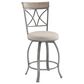 Linon Home Decor Hamilton Swivel Counter Stool in Pewter and Grey Wash, , large