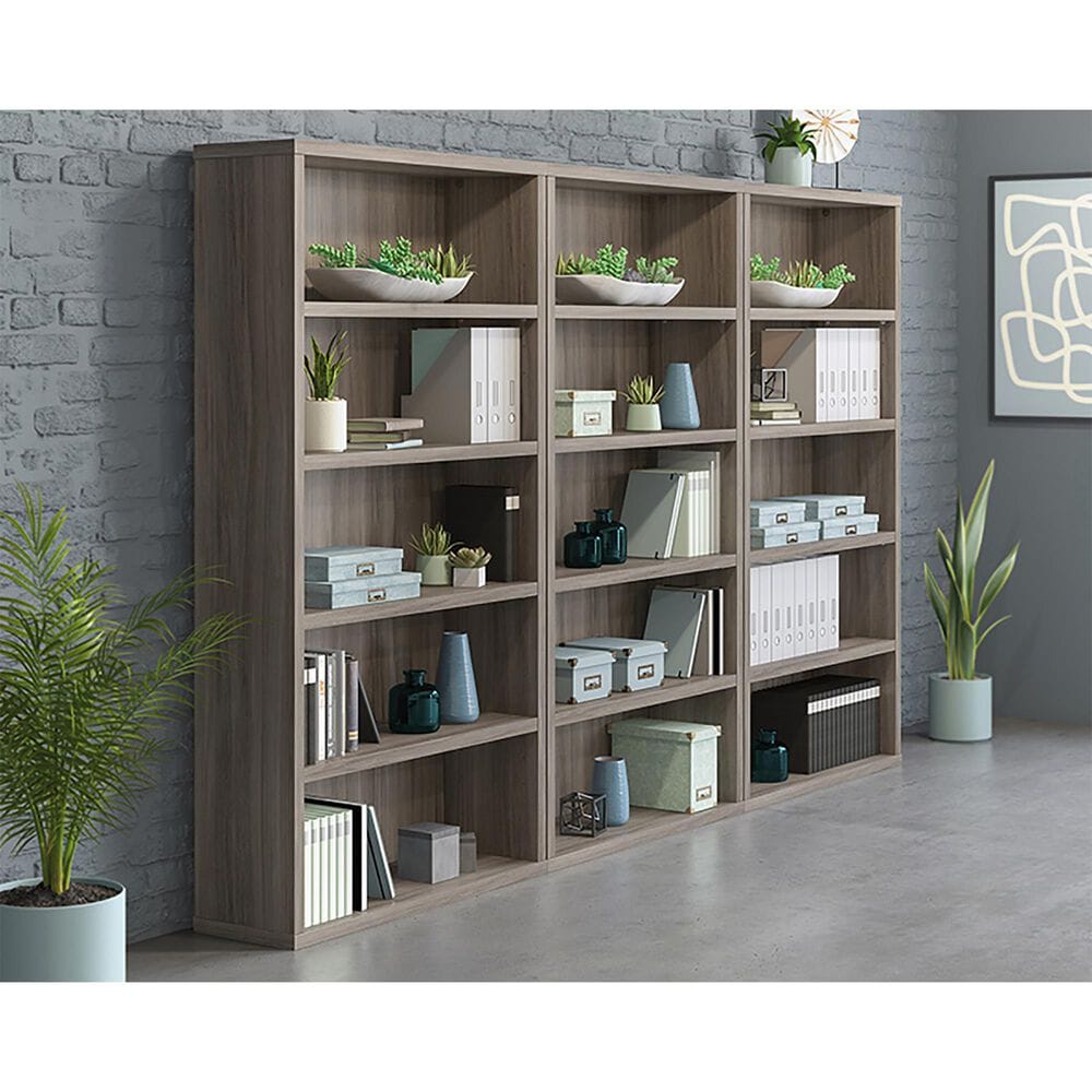 Sauder Affirm 5-Shelf Bookcase in Hudson Elm, , large