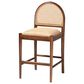 Baxton Studio Maryland Counter Stool in Natural and Walnut Brown, , large
