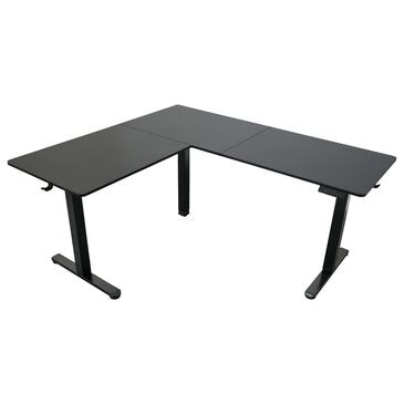 Rta Products Llc Polaris L-Shaped Electric Standing Desk with Spacious Desktop in Black, , large