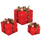 The Gerson Company 3-Piece Holiday Sisal Gift Box Set in Red, , large