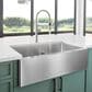 Blanco Quatrus 33" R15 Apron 1-3/4 with Low Divide Sink in Refined Brushed, , large