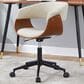 Lumisource Vintage Mod Office Chair with Cream Cushion in Walnut and Black, , large