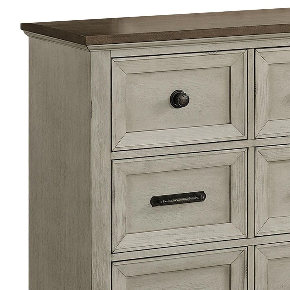 Mayberry Hill Farmington 3-Piece Queen Panel Bedroom Set in Medium Brown and Washed Stone, , large