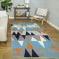 Balta Rugs Modern Geometric 3"11" x 5"7" Blue Area Rug, , large