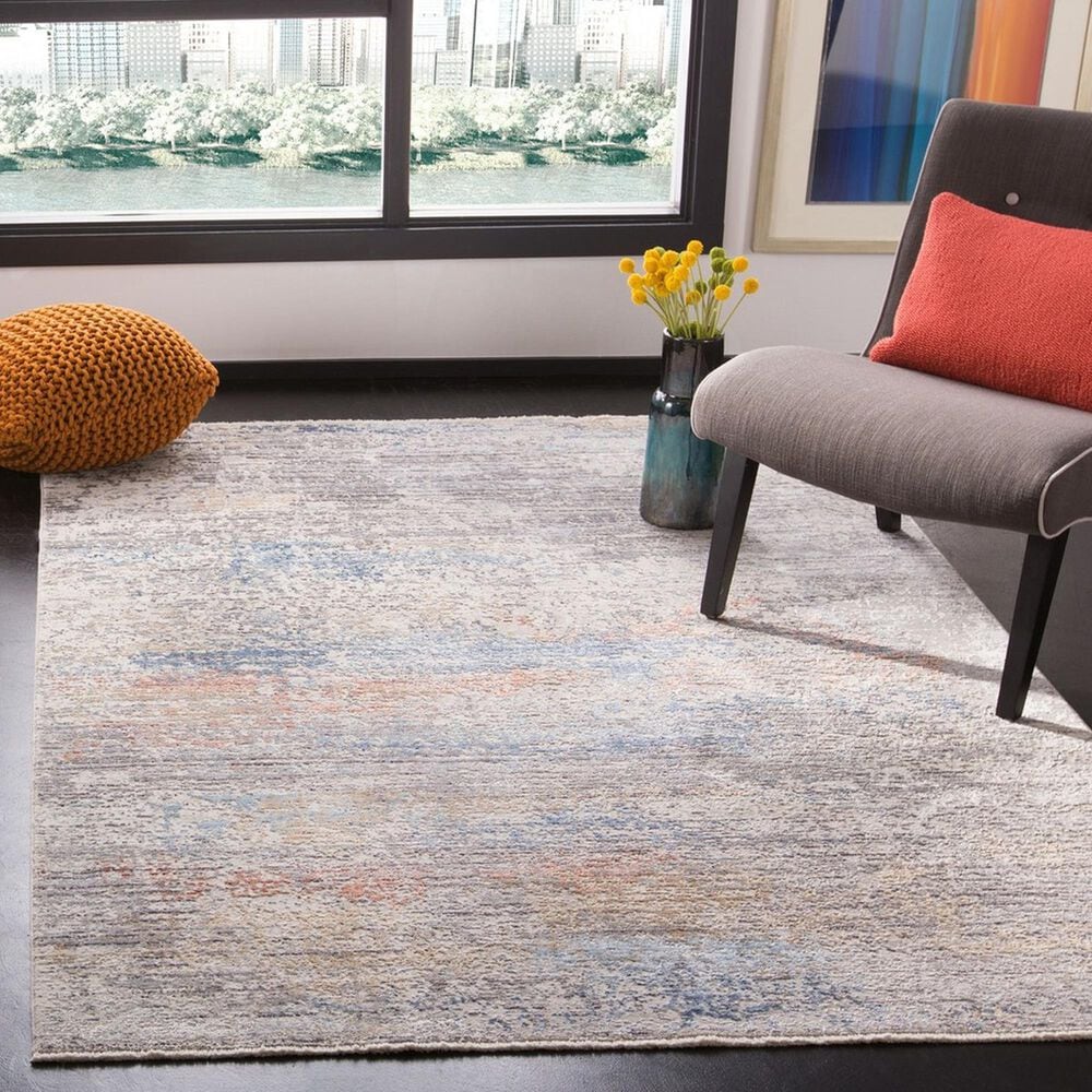 Safavieh Dream DRM427G 4&#39; x 6&#39; Grey and Blue Area Rug, , large