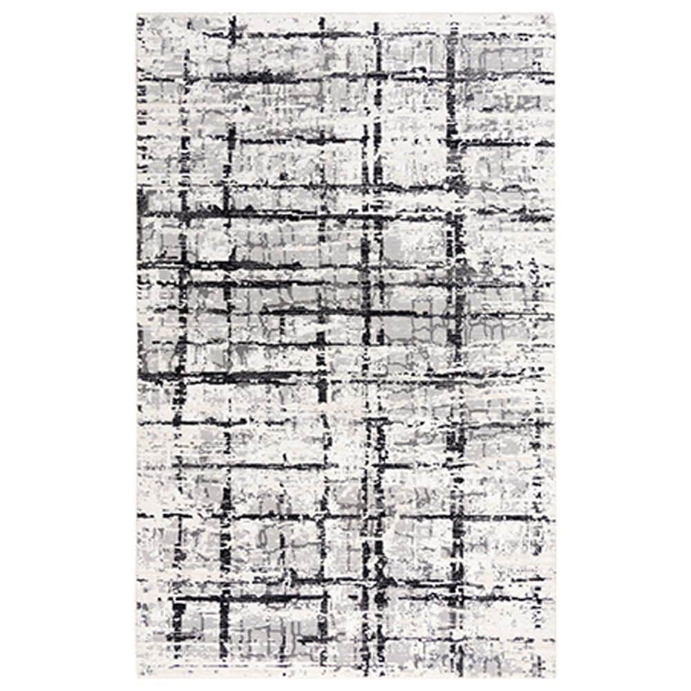RIZZY Couture CUT1178" x 10" Black and Ivory Area Rug, , large