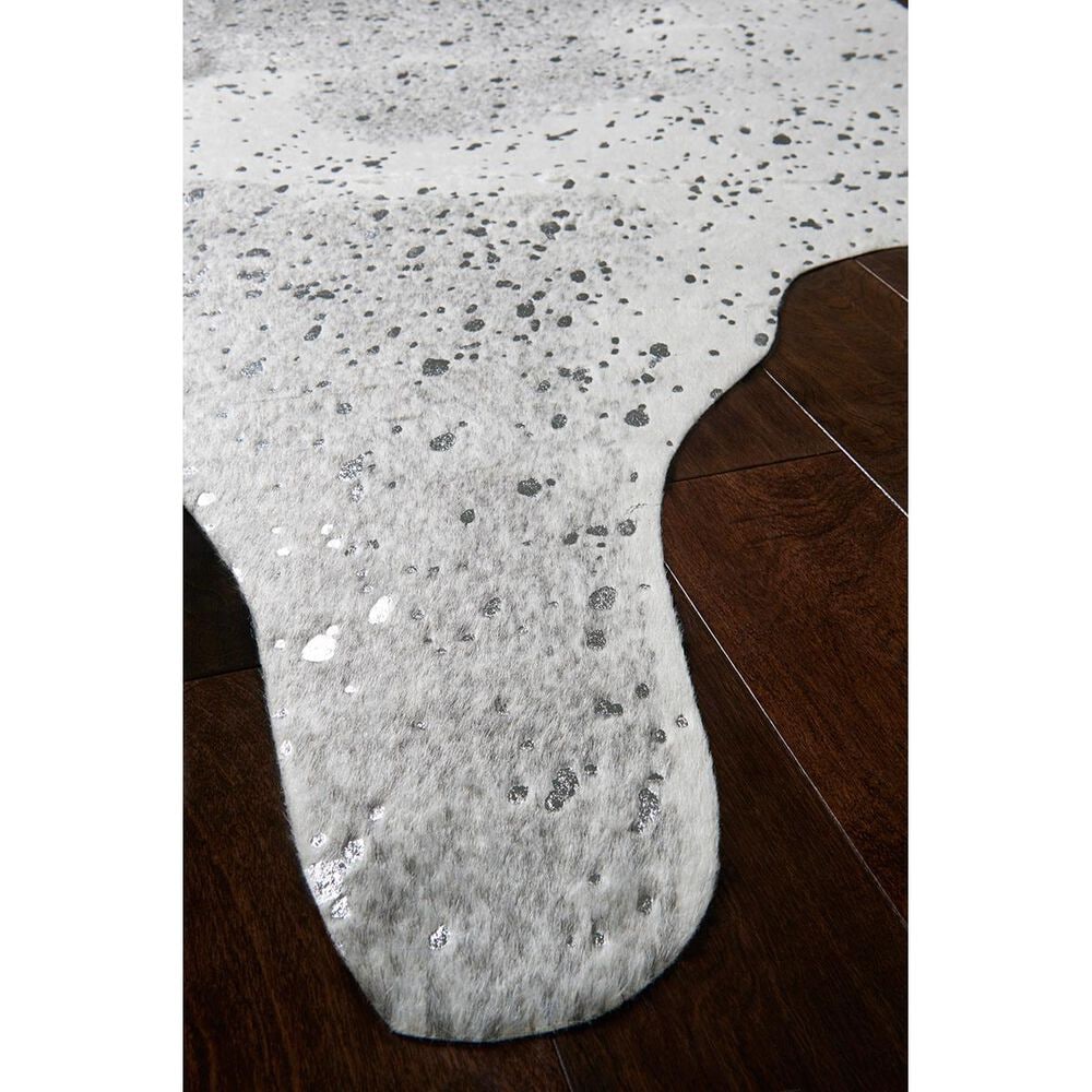 Loloi Bryce BZ-02 5&#39; x 6&#39;6&quot; Grey and Silver Area Rug, , large