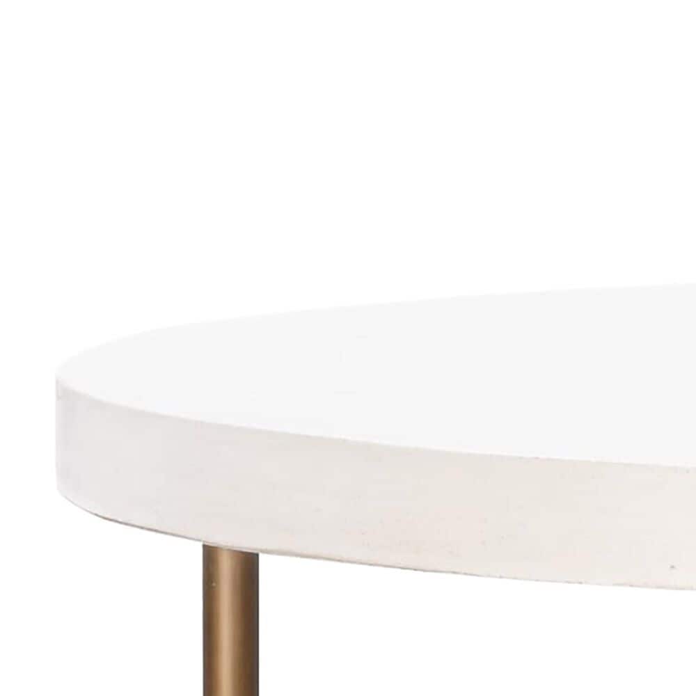 Urban Home Lyon Round Coffee Table in Ivory and Brushed Bronze, , large