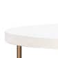 Urban Home Lyon Round Coffee Table in Ivory and Brushed Bronze, , large