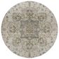 Dalyn Rug Company Silk Road Ivory, Beige, Taupe, Gold, Gray and Copper 8" Round Area Rug, , large