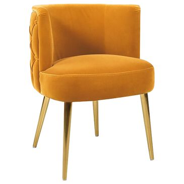 Jennifer Taylor Home Misty Glam Barrel Accent Chair in Rich Yellow, , large