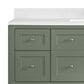 James Martin Vanities Breckenridge 60" Single Bathroom Vanity in Smokey Celadon with Single Hole 3 cm White Zeus Quartz Top and Rectangular Sink, , large