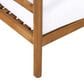 Hearth and Haven Outdoor Patio Club Chair with Cream White Cushion in Light Teak, , large