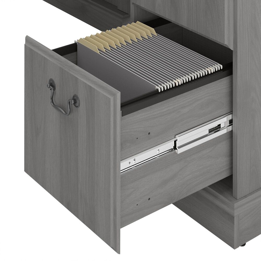 Bush Saratoga LShaped Computer Desk in Modern Gray Nebraska