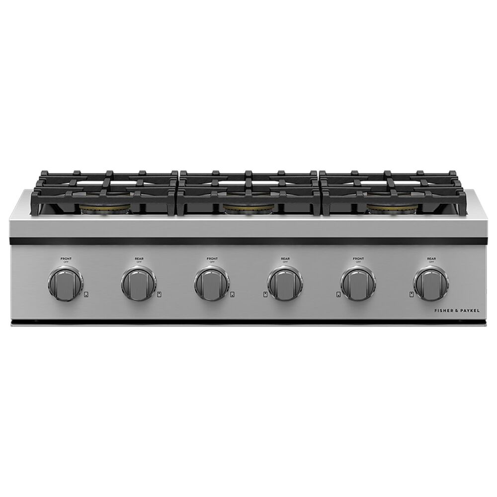 Fisher & Paykel 36" Liquid Propane Gas Rangetop with 6-Burner in Stainless Steel, , large
