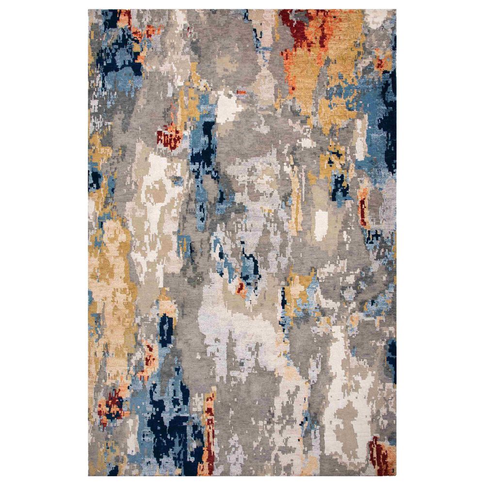 Rizzy Evolution Yellow, Red, Orange, Blue, Grey, Beige and Ivory 8" x 10" Area Rug, , large