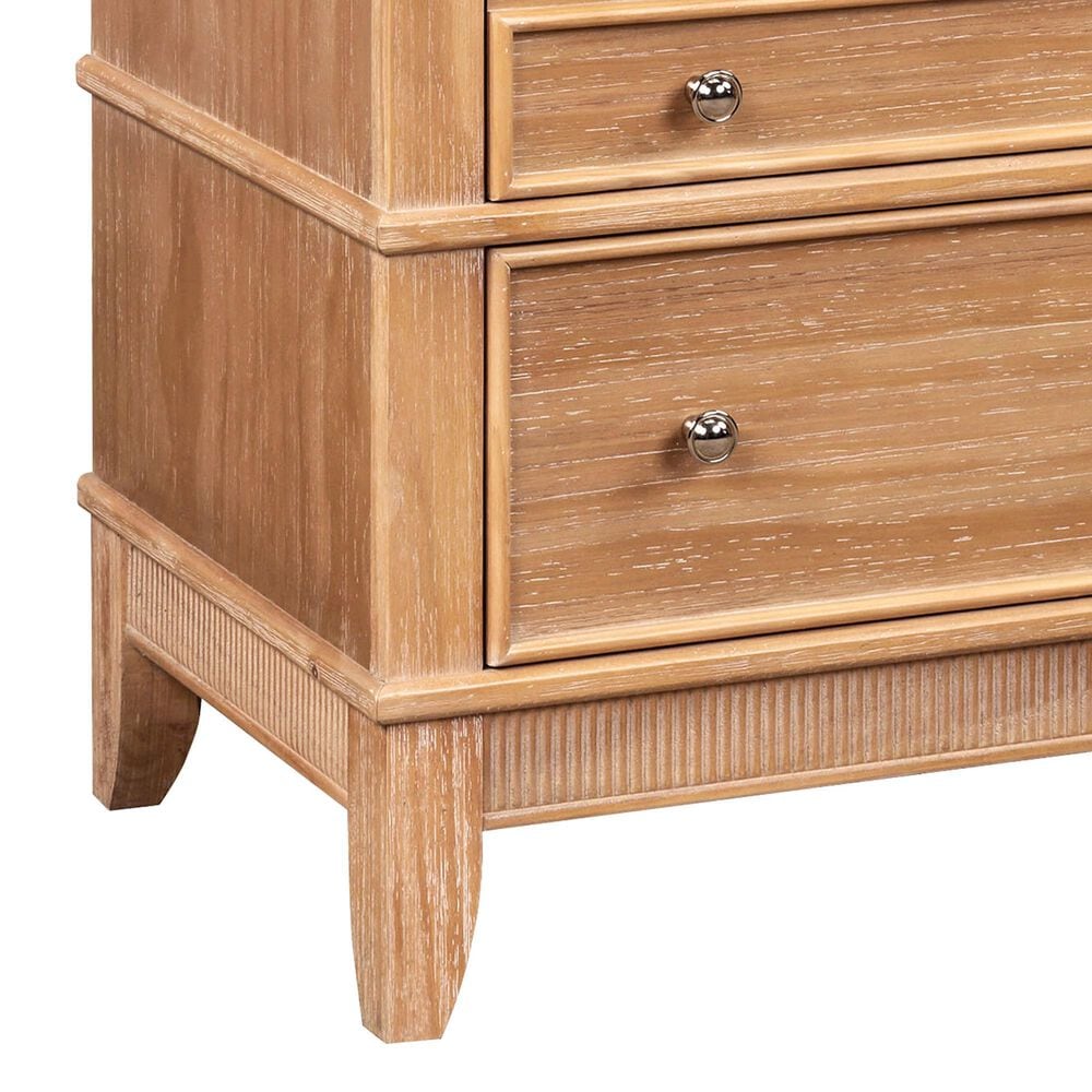 Hearth and Haven 3-Drawer Nightstand with Felt-Lined Hidden Space in Natural (Set of 2), , large