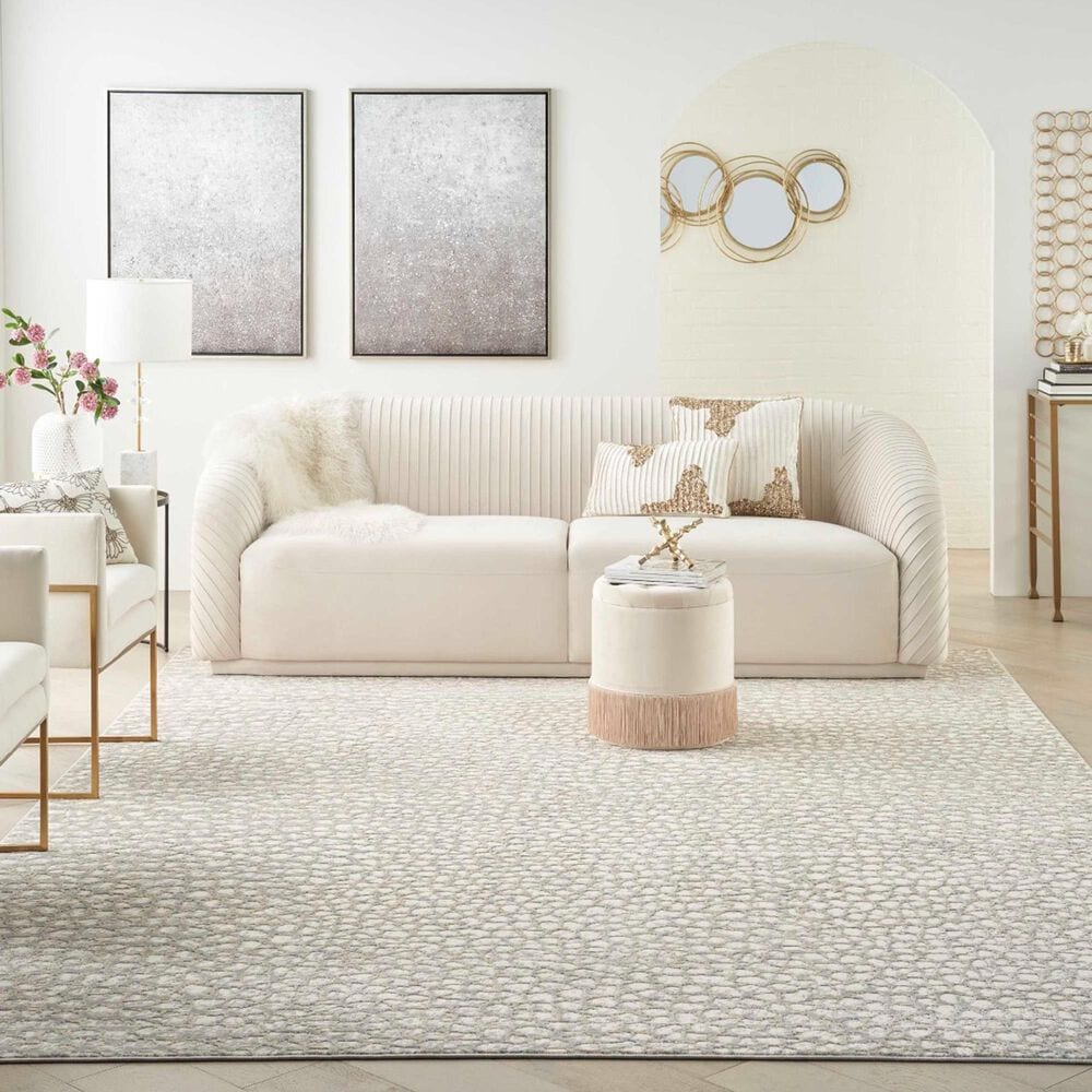 Nourison Joli 8&#39;6&quot; x 11&#39;6&quot; Ivory, Beige and Grey Area Rug, , large