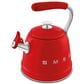 SMEG 2.3L Retro Style Electric Whistling Kettle in Red, , large
