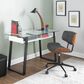 Lumisource Lombardi Desk Chair with Grey Cushion in Walnut and Black, , large