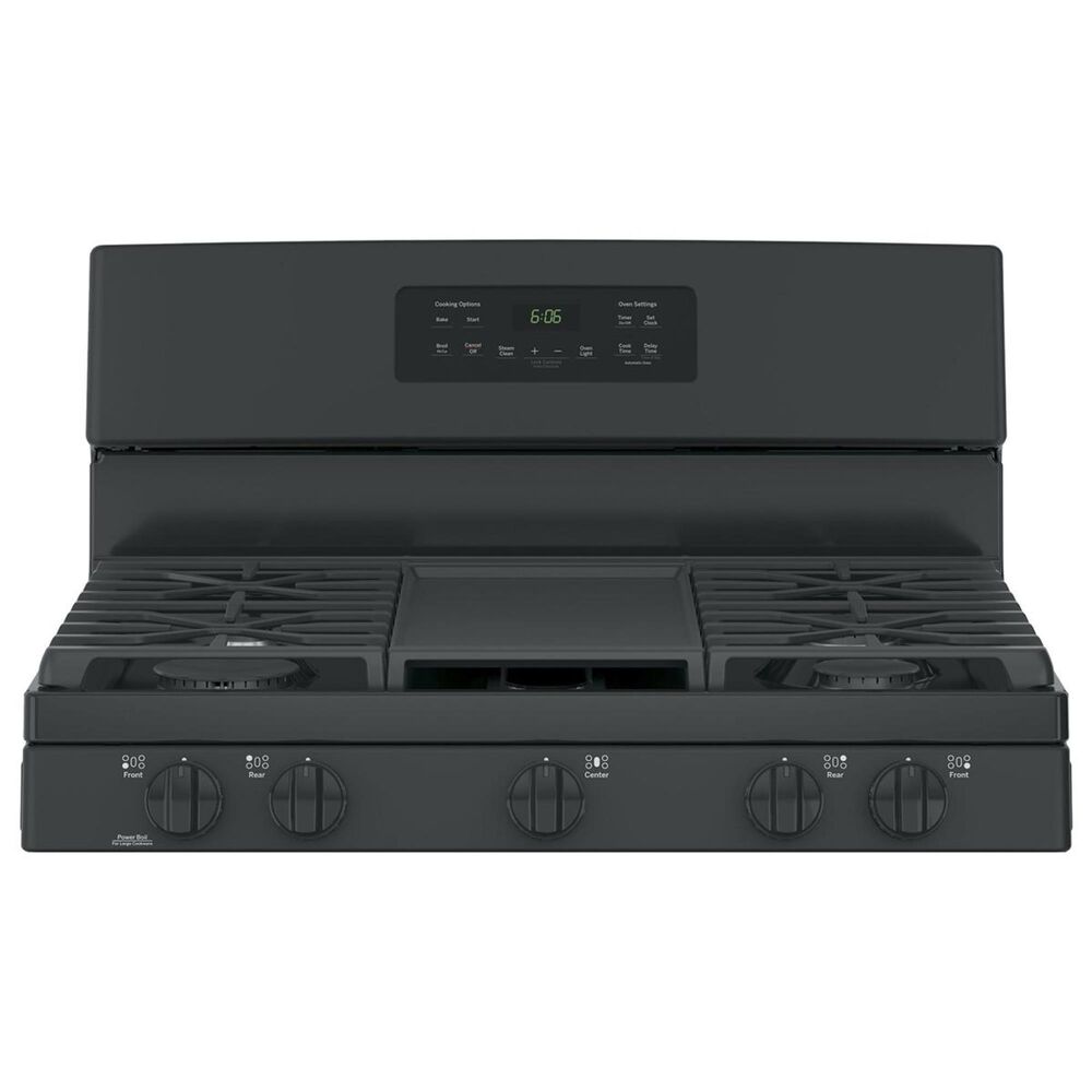 GE Appliances 5.0 Cu. Ft. Freestanding Gas Range in Black, , large
