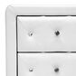 Baxton Studio Stella 2-Drawer Upholstered Nightstand in White, , large