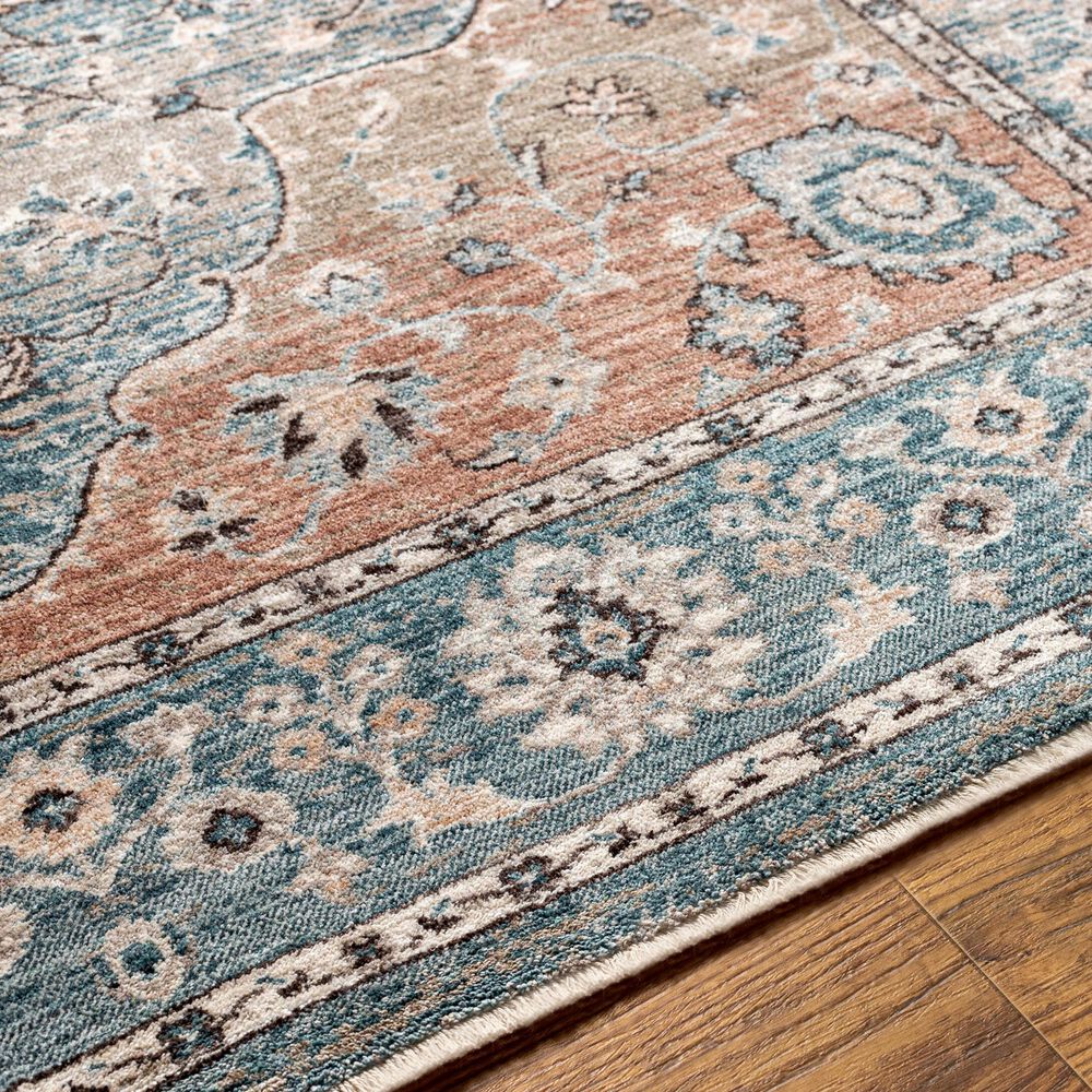 Surya Carlisle Oriental 2&#39; x 2&#39;11&quot; Dark Blue, Light Sage, Dusty Pink, Cream and Medium Brown Area Rug, , large