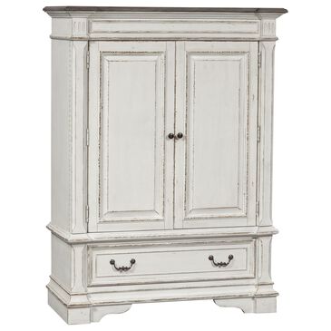 Belle Furnishings Abbey Park Wood Door Chest in White, , large