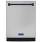 THOR KITCHEN Gordon Ramsay 24" Built-In Dishwasher with Navy Blue Handle Kit in Stainless Steel, , large