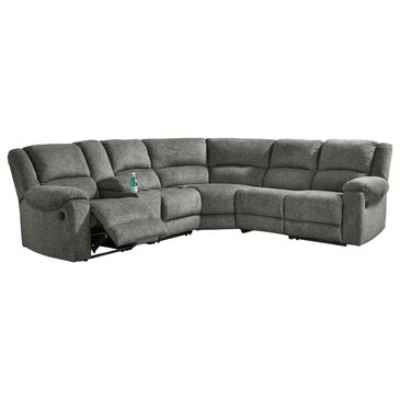 Signature Design by Ashley Goalie 6-Piece Manual Reclining Curved Sectional in Pewter, , large