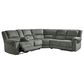 Signature Design by Ashley Goalie 6-Piece Manual Reclining Curved Sectional in Pewter, , large