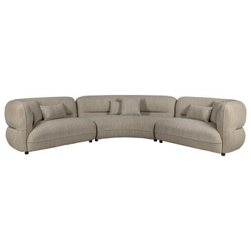 37B Four Seasons 3-Piece Stationary Symmetrical Sectional in Woolen Camel, , large