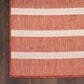 Nourison Positano POS03 Terracotta and Ivory 7" x 10" Indoor/Outdoor Area Rug, , large
